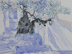 giclee of watercolour painting of El-Olivo