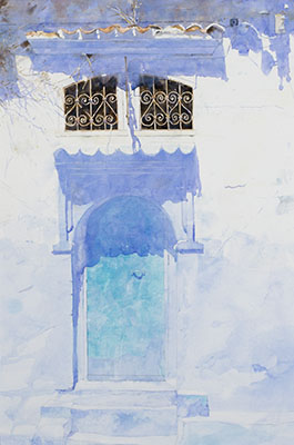 Giclée from watercolour painting Puerta preferida by Klaus Hinkel