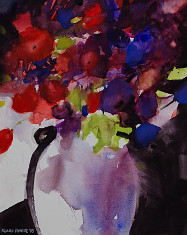 giclee of watercolour painting of Stillife flower