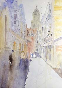 Watercolour painting Competa